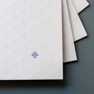 Set of 6 Snowflake Cards – Blank Letterpress Holiday Cards