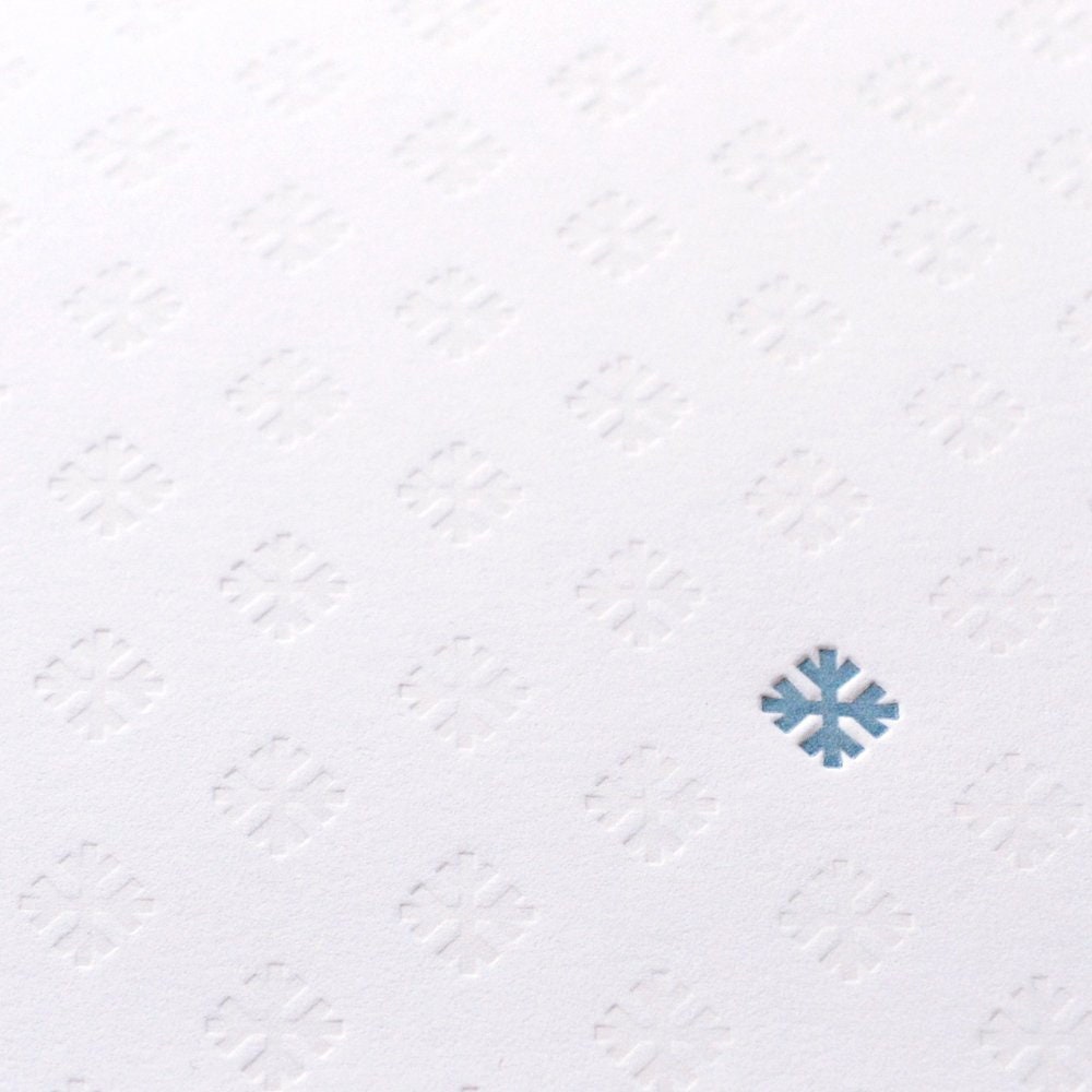 Set of 6 Snowflake Cards – Blank Letterpress Holiday Cards - Etsy