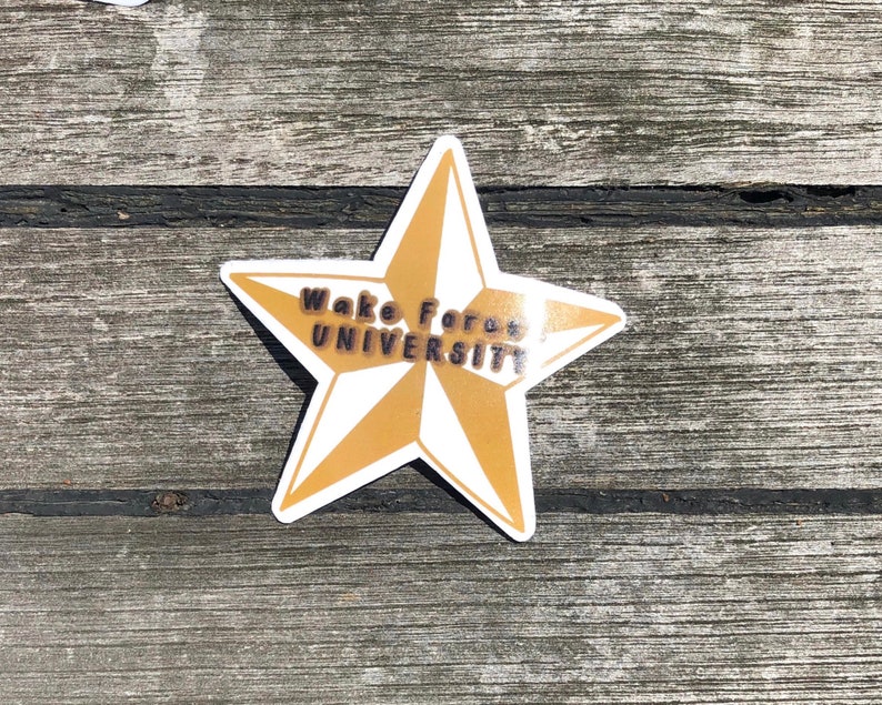 Wake Forest University Inspired Stickers \u2022 Pack 10 pc \u2022 Waterproof \u2022 Waterbottle Stickers \u2022 college student stickers \u2022 Tailgate stickers