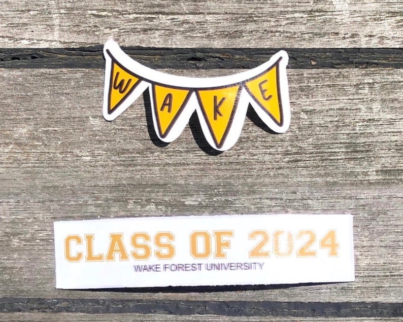 Wake Forest University Inspired Stickers \u2022 Pack 10 pc \u2022 Waterproof \u2022 Waterbottle Stickers \u2022 college student stickers \u2022 Tailgate stickers