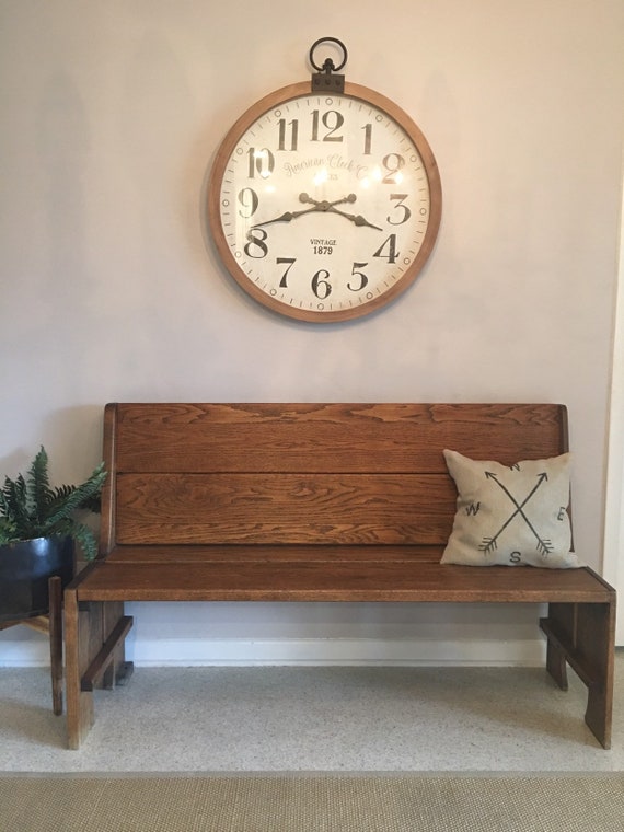 Antique Oak Bench Etsy