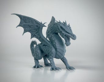 Young Dragon DnD Miniature, Unpainted Resin, 28mm or 32mm