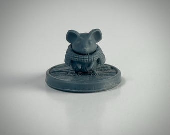 Cozy Mouse DnD Miniature, Unpainted Resin, 28mm or 32mm