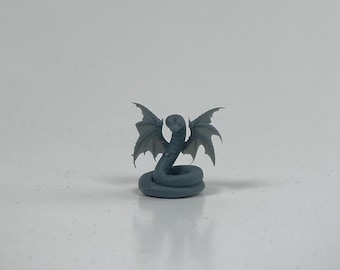 Flying Snake DnD Miniature, Unpainted Resin, 28mm or 32mm