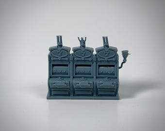 Steampunk Slot Machine Set DnD Terrain, Unpainted Resin, 28mm or 32mm