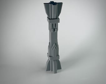 Magnetic Dwarven Column Riser DnD Terrain, Unpainted PLA, 28–32mm Compatible