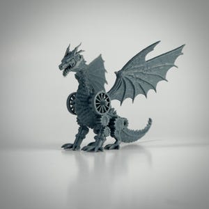 Resin DND Mini Clockwork Dragon : Custom RPG Miniatures | 9K Quality