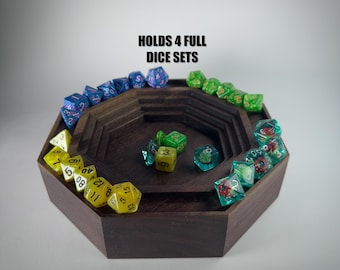 Colosseum Dice Tray | Black Walnut DND Rolling Tray | Handmade RPG Tabletop Accessory