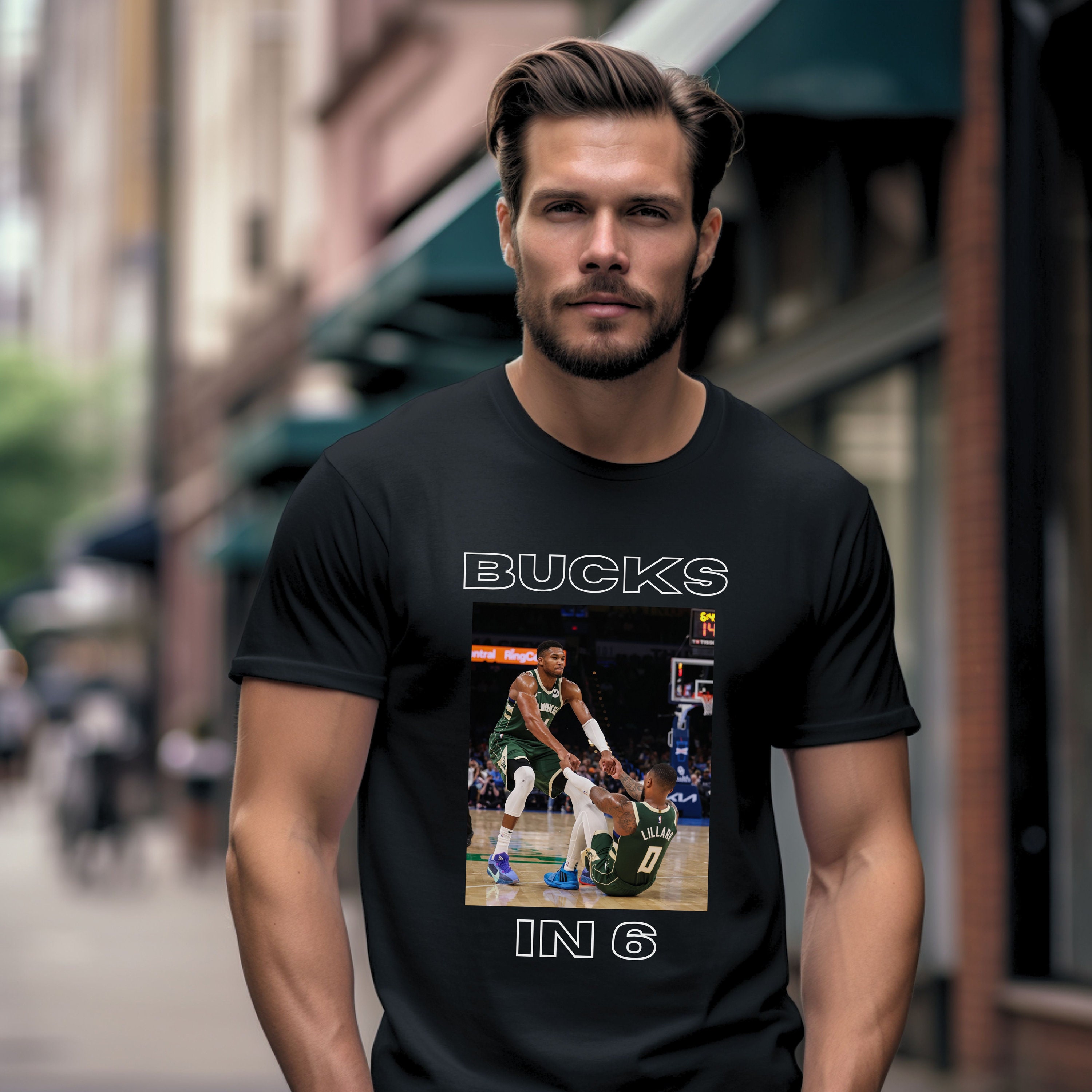 Cheap Price NBA Basketball Milwaukee Bucks Men's T-shirt 3D Short