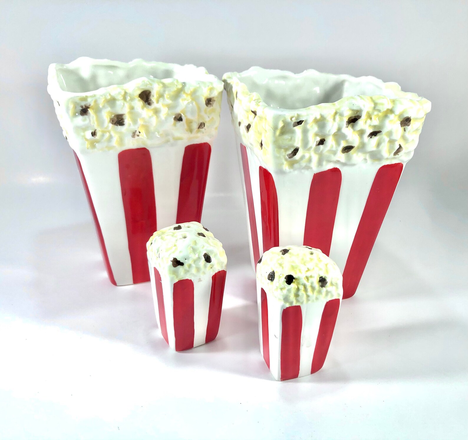 Ceramic Popcorn Containers Buckets with Salt Shakers Set of 2 Etsy