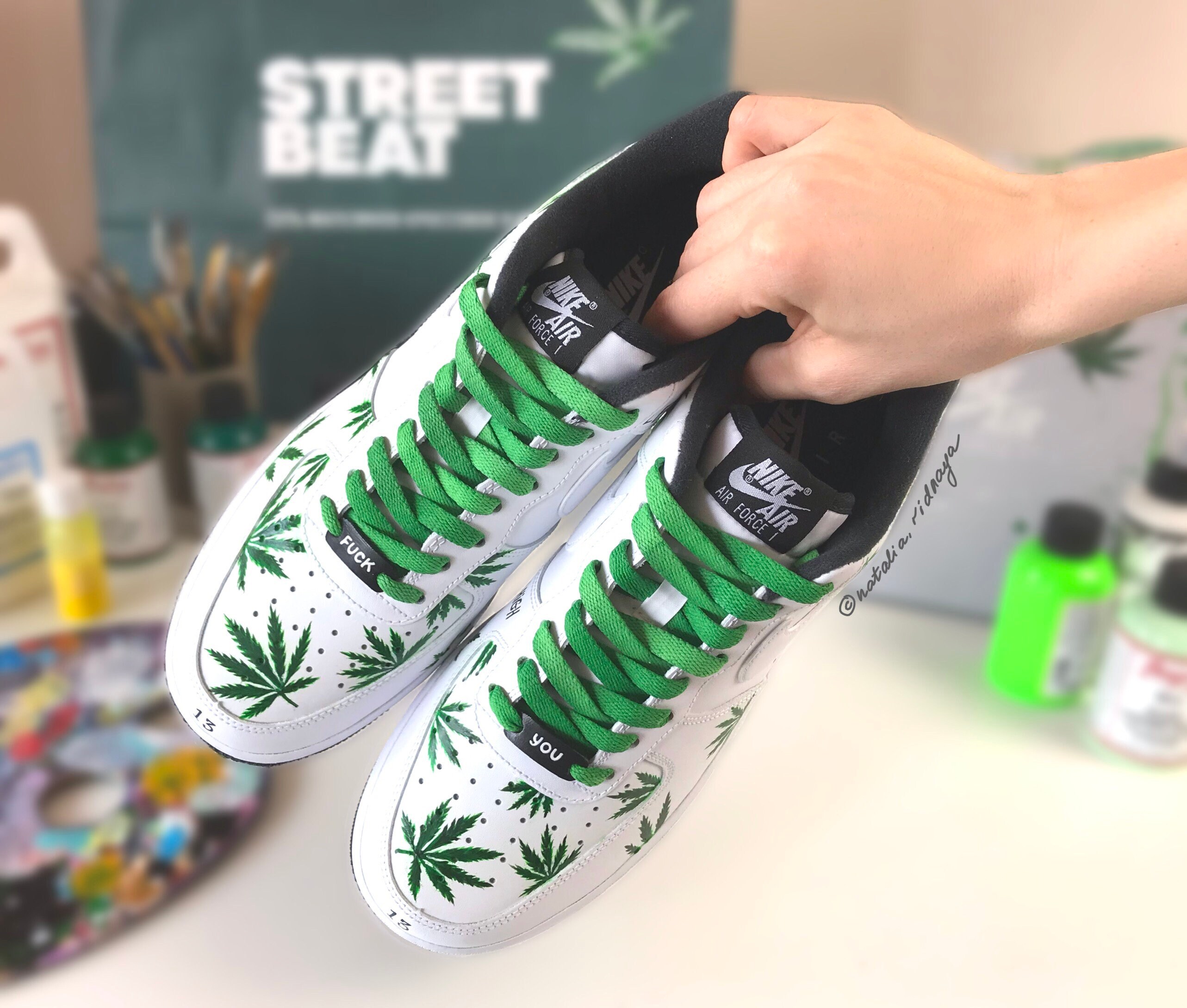 air force 1 custom weed