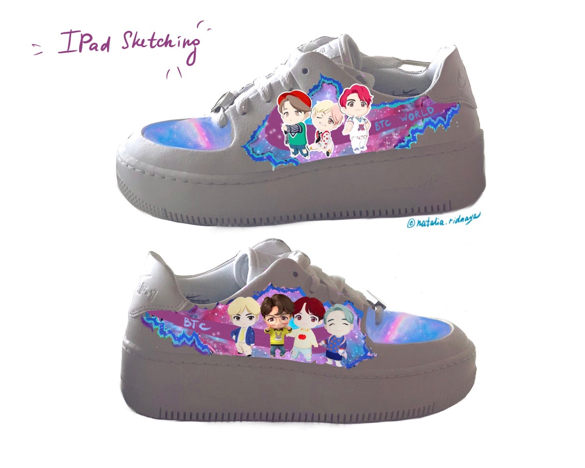 custom air force 1 bts