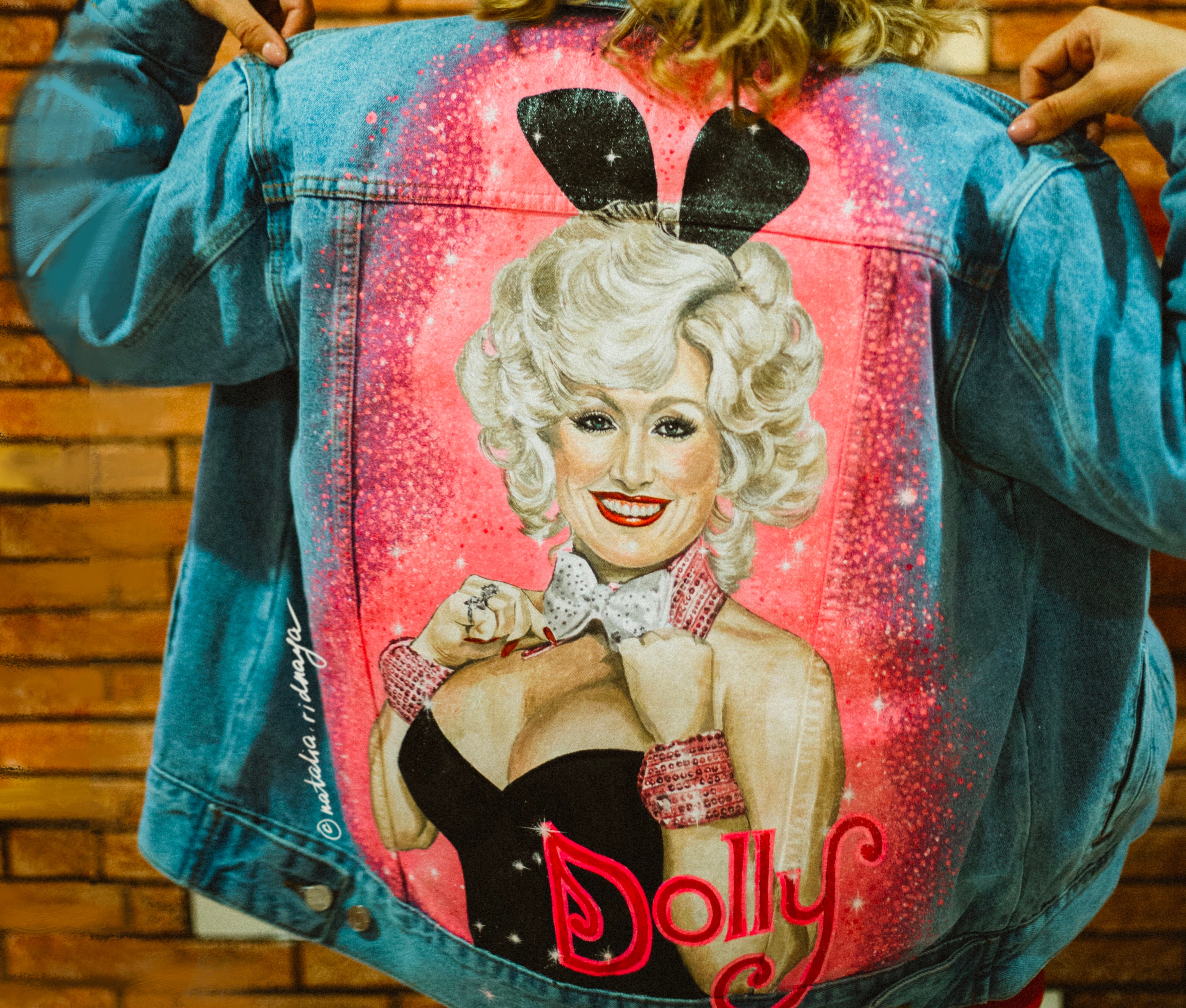 Dolly Parton Custom Hand Painted Levis Fringe Denim Jean Etsy