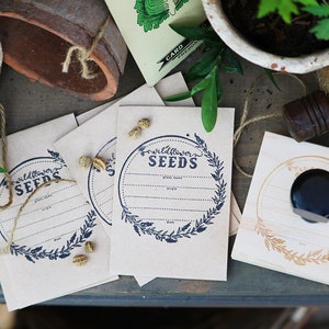 Wildflower Seed Packet Rubber Stamp - Garden Stamp - Seed Saving Stamp - Rubber Stamp for Gardener - Rubber Stamp for Seed Packets