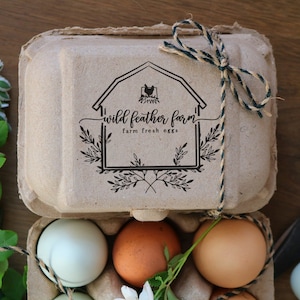 Barn Silhouette Stamp - Custom Rubber Farm Stamp - Egg Carton Stamp - Farm Stamp - Farm Fresh Egg Carton Stamp - Chicken Stamp