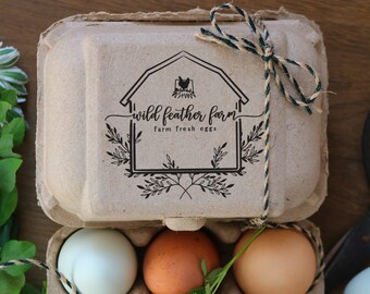 Barn Silhouette Stamp - Custom Rubber Farm Stamp - Egg Carton Stamp - Farm Stamp - Farm Fresh Egg Carton Stamp - Chicken Stamp