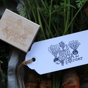 Unterstützen Sie Ihren lokalen Bauern Stempel - Eierkarton Stempel - Bauernhof Stempel - Veggie Stempel - Bauernhof frische Eier - Garten Stempel - lokalen Bauern Stempel