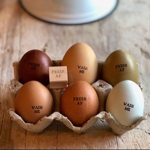 Fresh AF Egg  Stamp - Farm Stamp - Fresh Egg Stamp - Chicken Stamp - Farm Fresh Eggs - Fresh Eggs Stamp - Custom Rubber Stamp