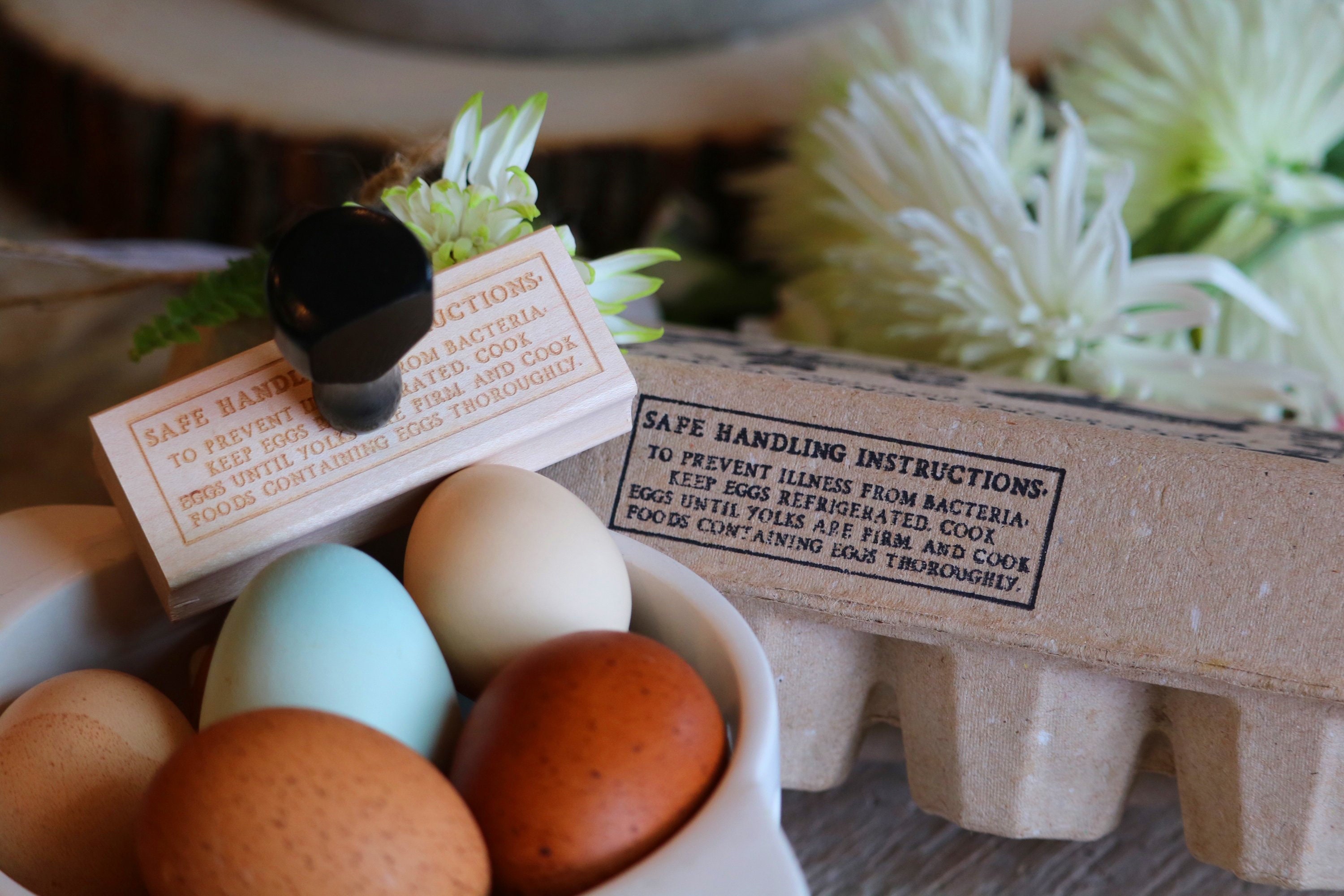 Fresh Eggs Collected On Date Stamp – Wild Feather Farm