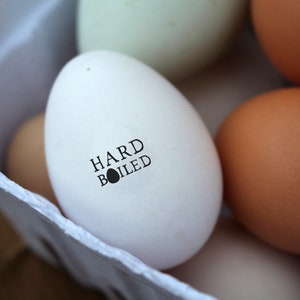 Sello de huevo duro - sello de la granja - sello de huevo fresco - sello de pollo - huevos frescos de la granja - sello de huevos frescos - sello de goma personalizado