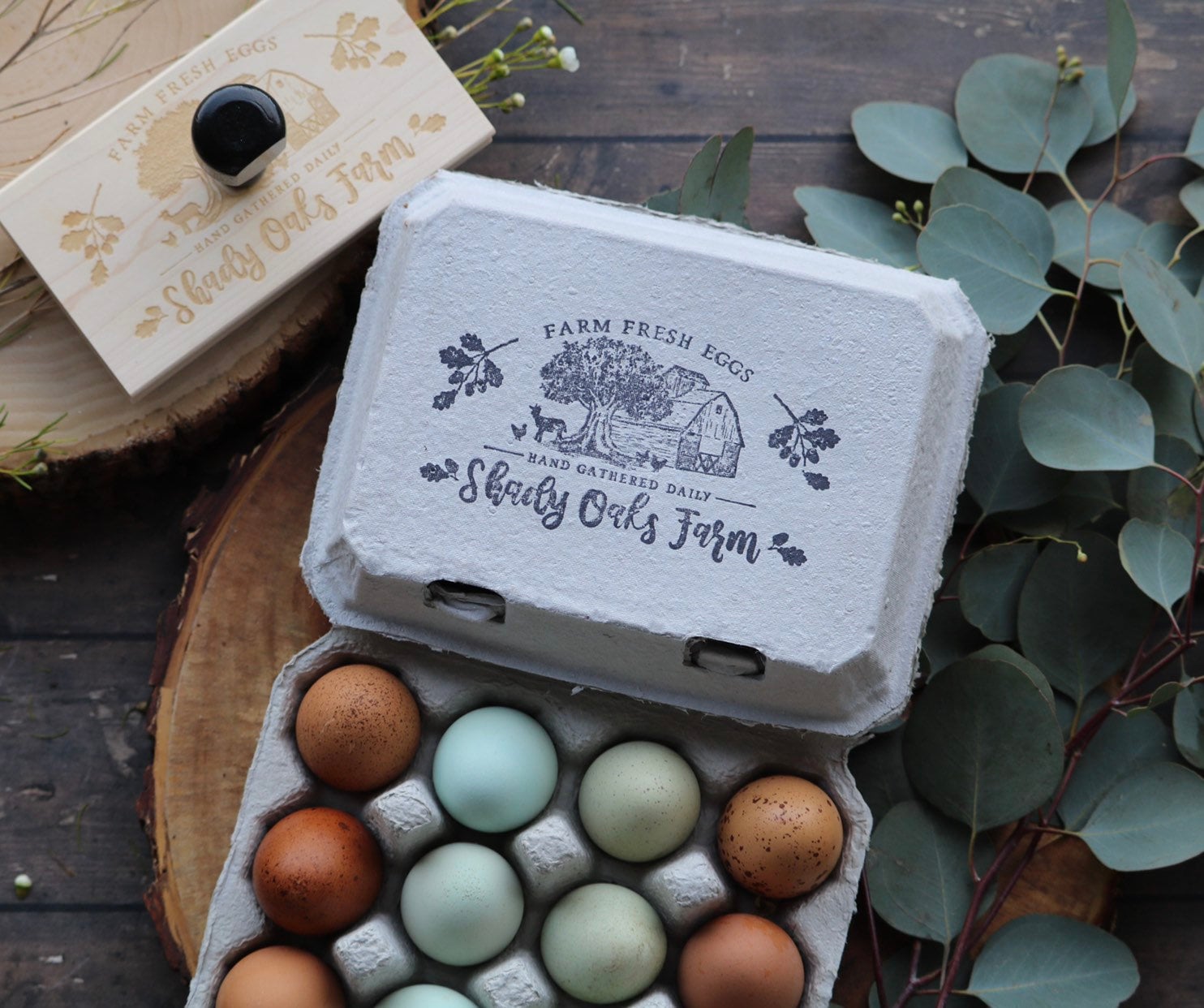 Egg Carton Stamp, Custom Egg Carton, Barn Stamp, Family Farm Gift