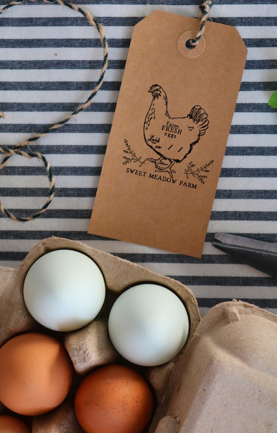 CUSTOM Egg Carton Stamp Farm Fresh Eggs Fresh Eggs Egg 