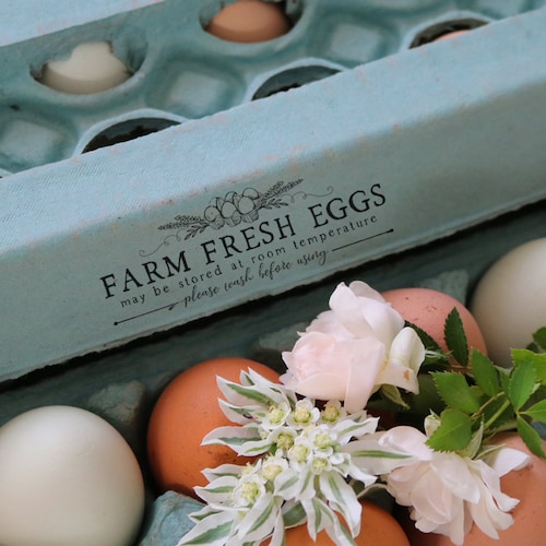 Custom Rubber Stamp Egg Carton Stamp Farm Stamp Lavender Etsy Singapore