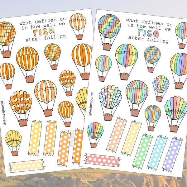 Hot air balloon stickers!