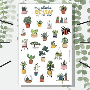 Meine Pflanzen BE-LEAF in me - Aufkleber