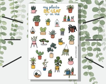 Mijn planten BE-LEAF in mij - stickers