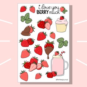 I love you BERRY viel - Aufkleber