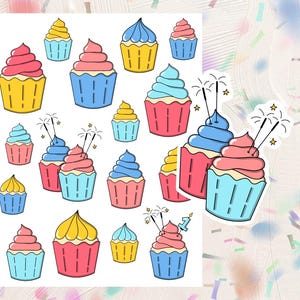 Cupcakes - stickers