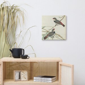 Canvas - Spotted Grosbeak - red beak
