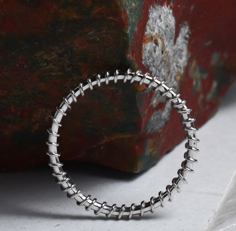 Sterling Silver 925 wire wrapped,twist ring,Stacking ring,delicate minimalist ring,dainty ring,Stackable ring.