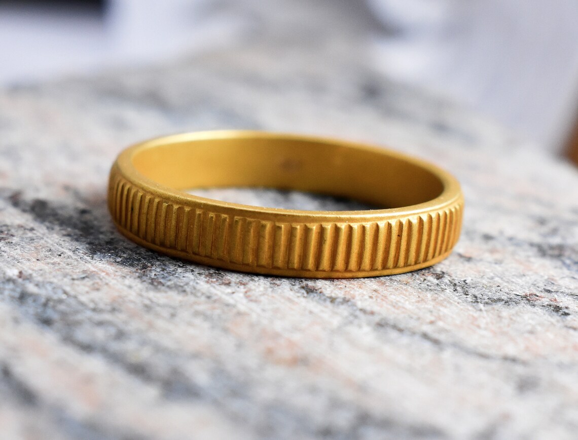 10k Solid Gold Thumb Ring Wide Gold Ring4mm Thick Thumb Etsy Australia