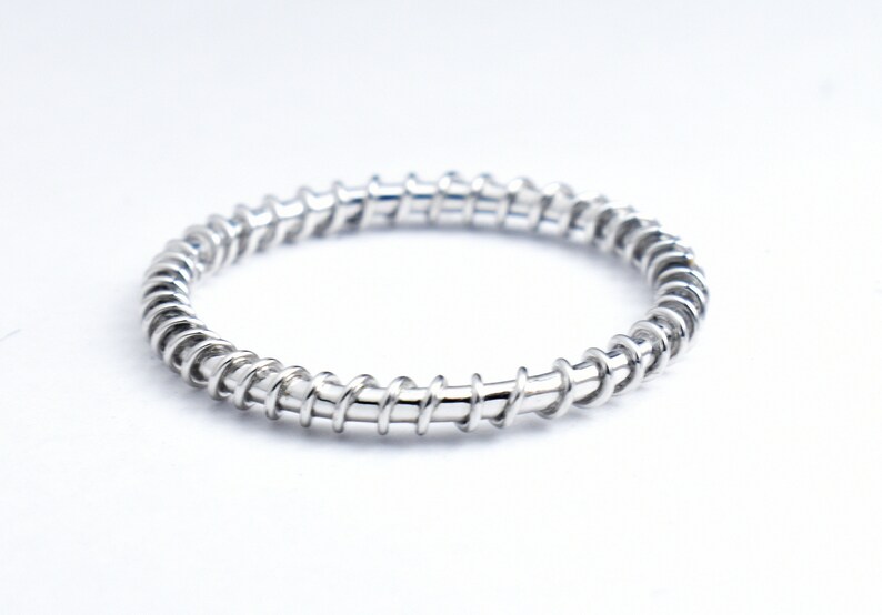 Sterling Silver 925 wire wrapped,twist ring,Stacking ring,delicate minimalist ring,dainty ring,Stackable ring.