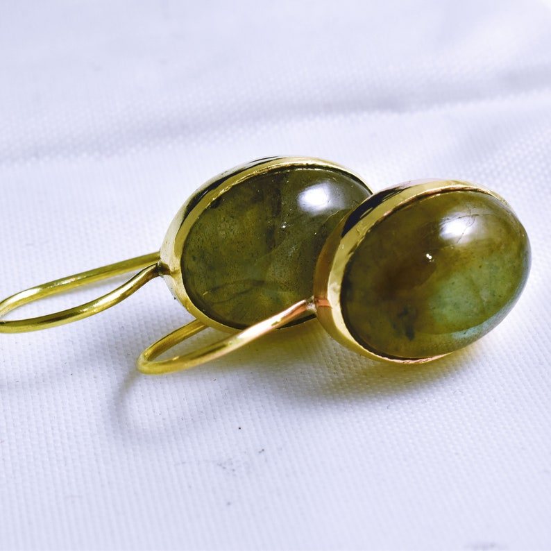 Silver Labradorite Earring,Silver Lever Back Earring,Stone Lever Back Earwire,Minimalist Earring,Mother/'s Gift,Handmade Lever Back Earring