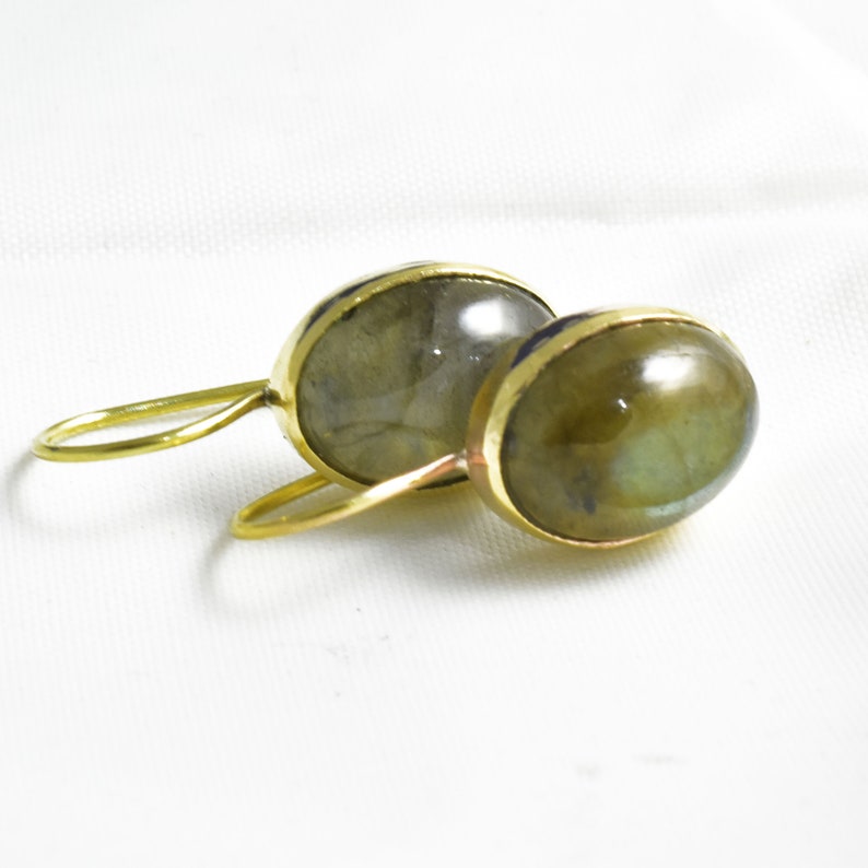Silver Labradorite Earring,Silver Lever Back Earring,Stone Lever Back Earwire,Minimalist Earring,Mother/'s Gift,Handmade Lever Back Earring