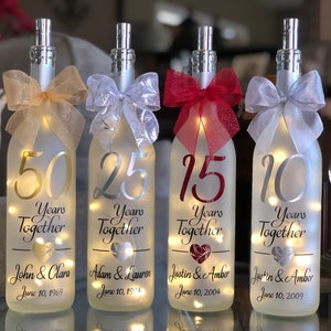 Anniversary Lighted Wine Bottle