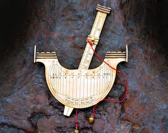 Gothic universal sundial Navicula de Venetiis, Gifts for Men, Unique gift, Gothic art, Nautical souvenir, Gothic, Sundial, Astrolabe, Monk