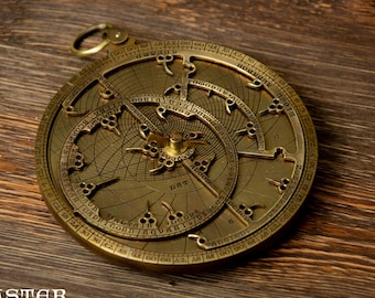 Andalusian Astrolabe, Arab art, El Cid, Andalusia, Toledo, Gothic Art,  Gifts for Men, Anniversary Gift, Astrolabe, Astrology