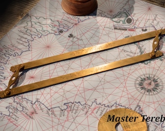 Navigator's Parallel Ruler, Baroque, Gift for Sailor, Gift for Mariner, Navigation, Sailing, LARP Pirate