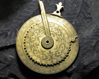 Elisabethan Nocturnal Stardial, Christmas gift for him, Birthday gift for him, Gifts for Men, Unique gift, Anniversary Gift, Astrolabe