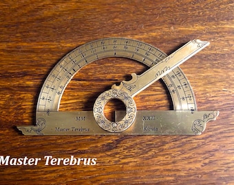 Baroque Protractor, Bavaria, Gift for Engineer, Gift for Architect, LARP Engineer