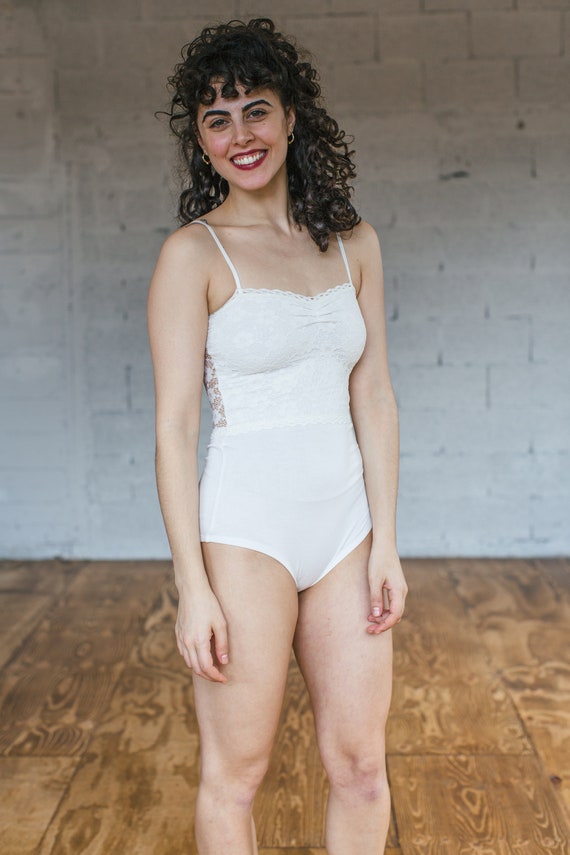 white cotton bodysuit