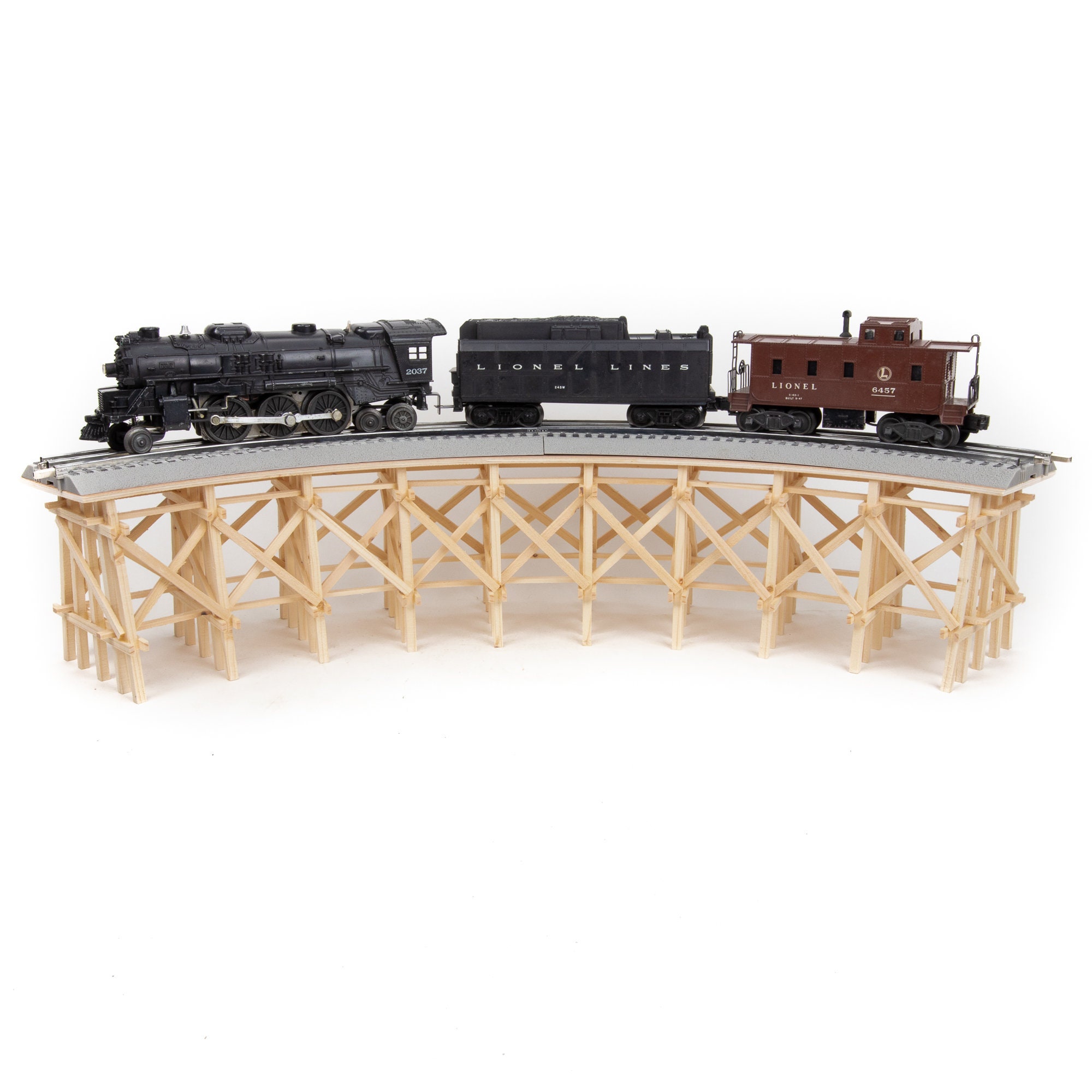 O Gauge Model Railroad Curved Train Trestle Bridge for Lionel Etsy