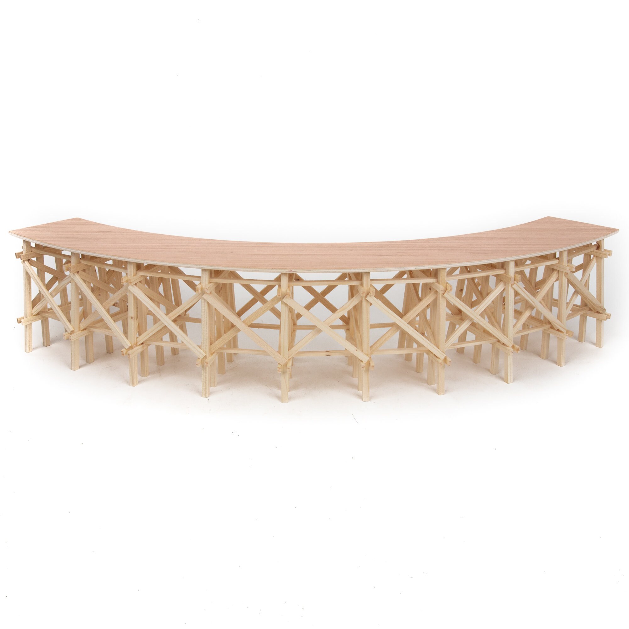 O Gauge Model Railroad Curved Train Trestle Bridge for Lionel O36