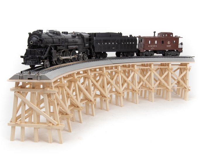 O Gauge Model Railroad Curved Trestle Bridge for Lionel O60 Etsy