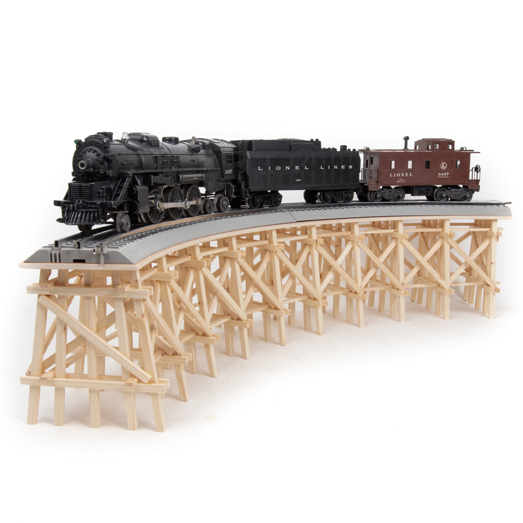 O Gauge O36 Curved Wooden Trestle Bridge Full 90 Degree Curved Etsy