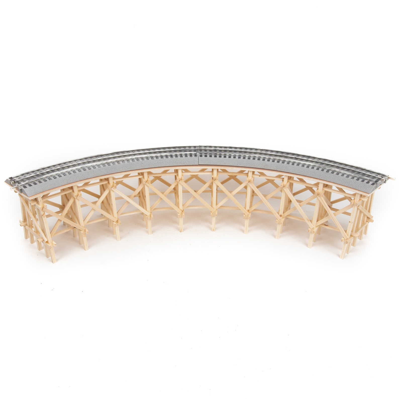 O Gauge Model Railroad Curved Train Trestle Bridge for Lionel O36